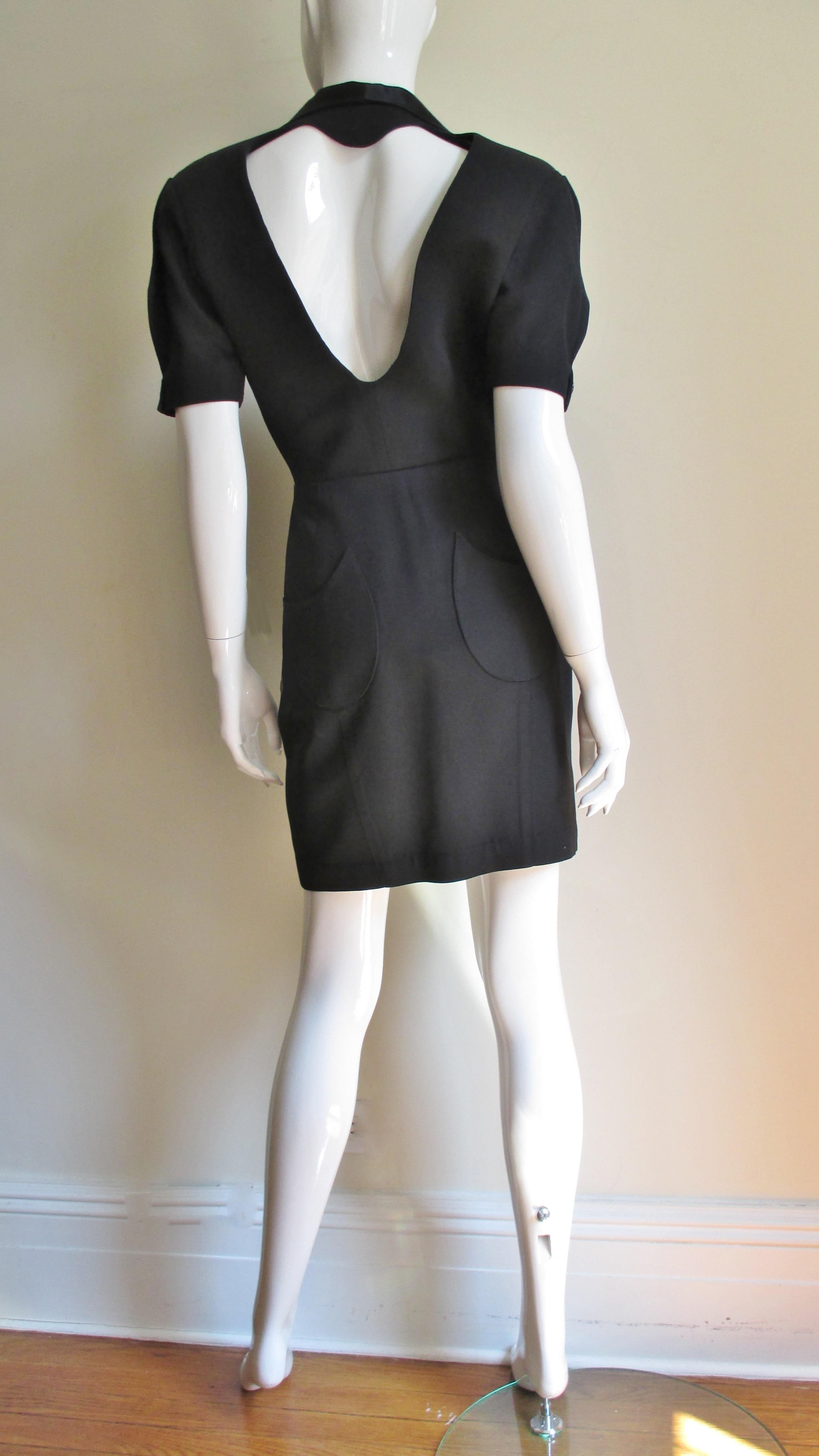 Thierry Mugler Backless Dress 1990s For Sale 3