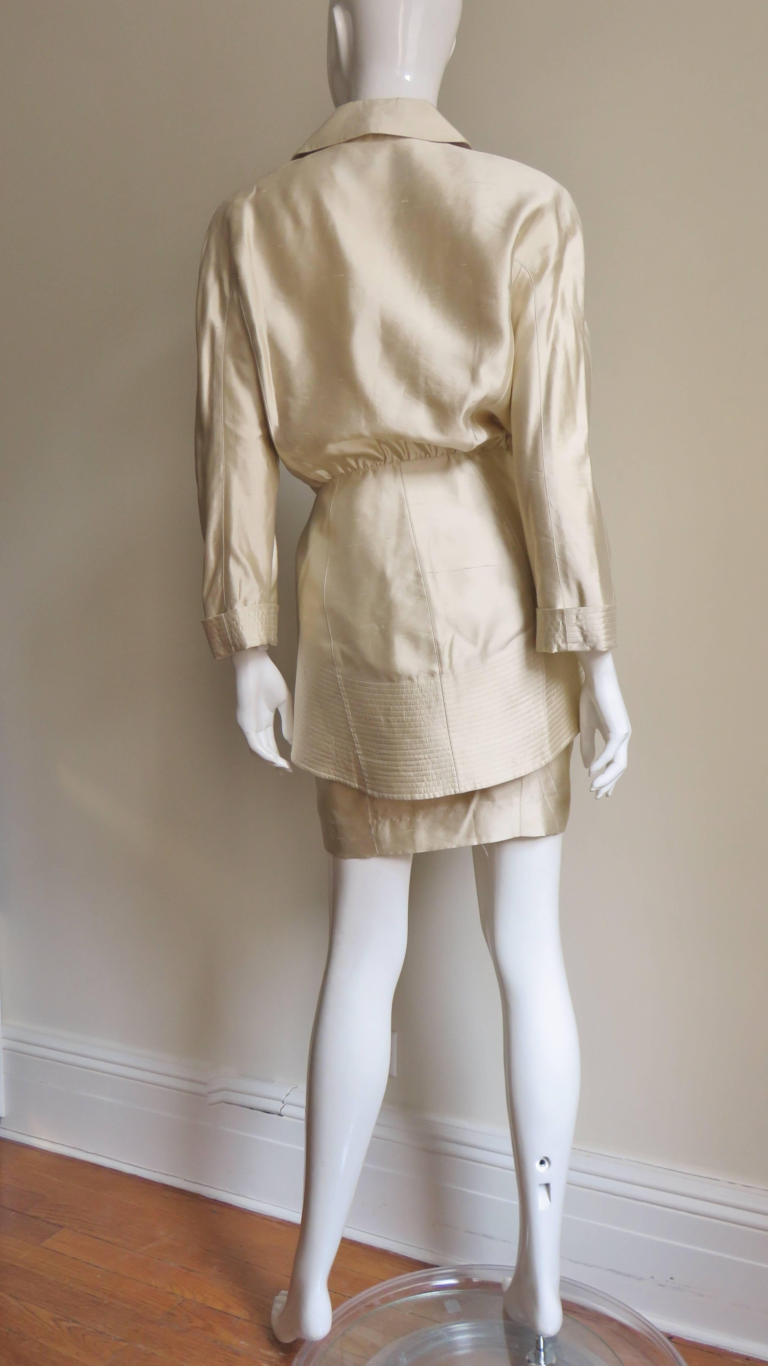 Thierry Mugler Silk Skirt Suit 4