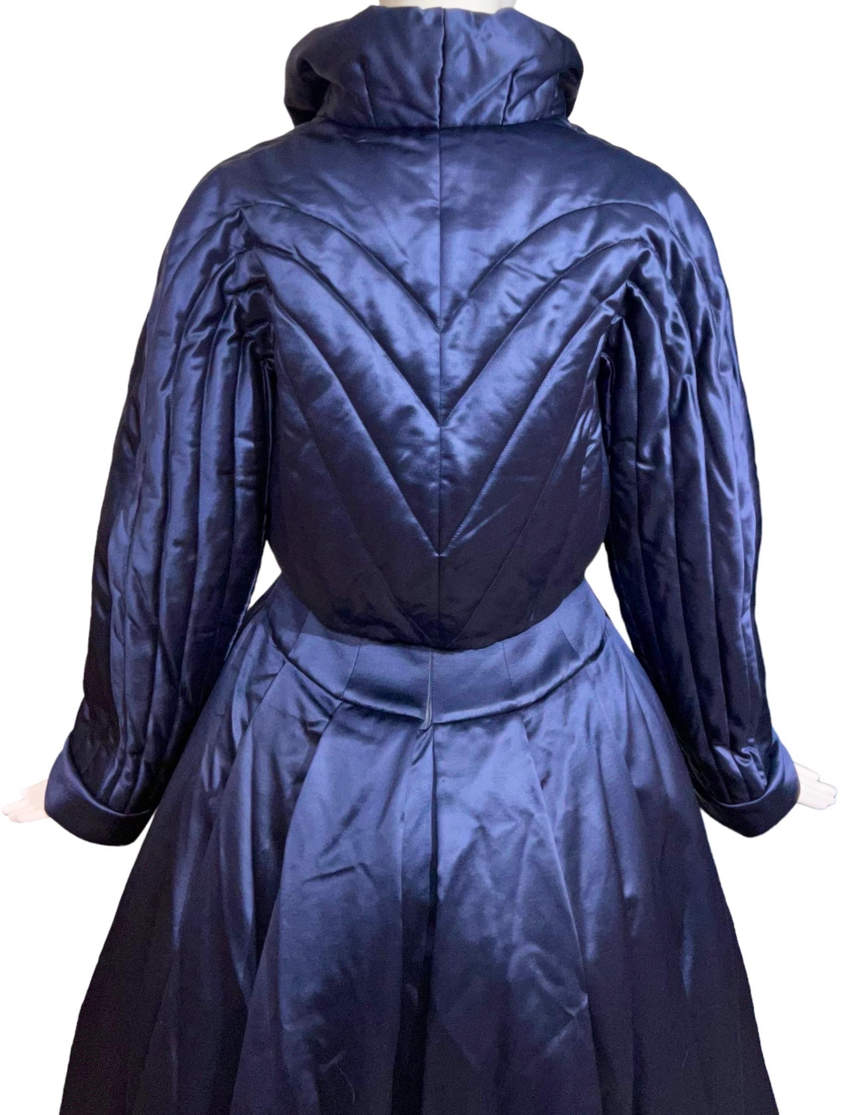 1990's Thierry Mugler Haute Couture Blue Medieval Gown Jacket Ensemble With Tags 7