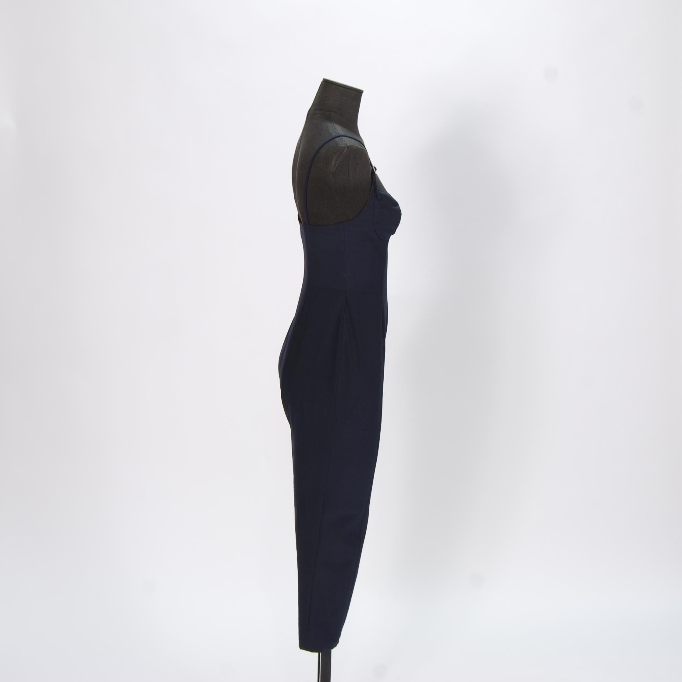 1990er Thierry Mugler Jumpsuit (Grau) im Angebot