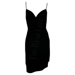 1990s Thierry Mugler Little Black Tiered Mini Slip Dress