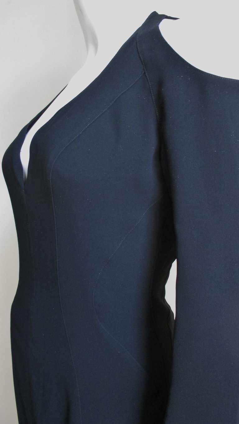 Thierry Mugler Couture Cold Shoulder Dress In Good Condition For Sale In Water Mill, NY