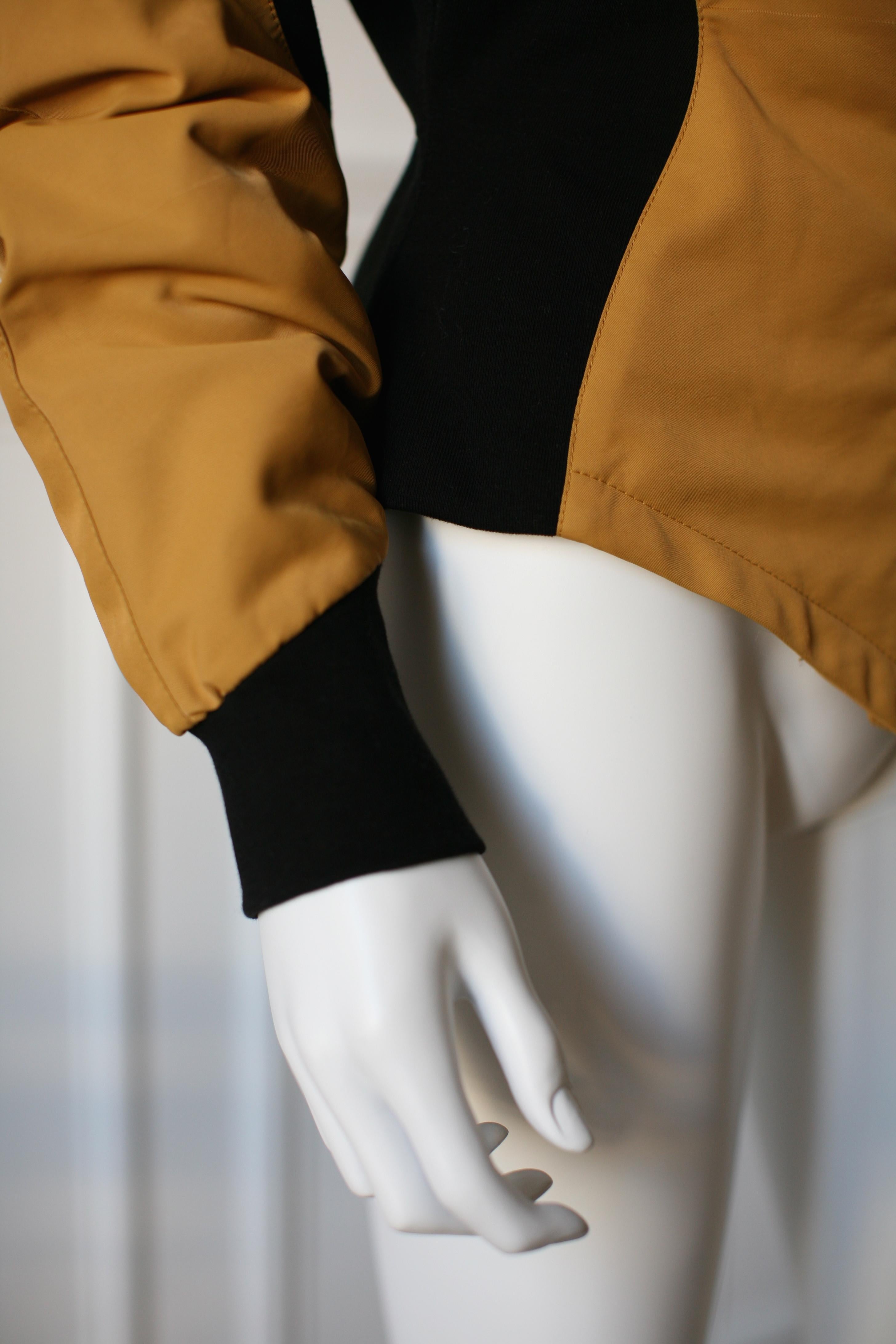 1980's Thierry Mugler Space Age Bold Shoulder Jacket S/M Kill Bill Spirit Yellow 5