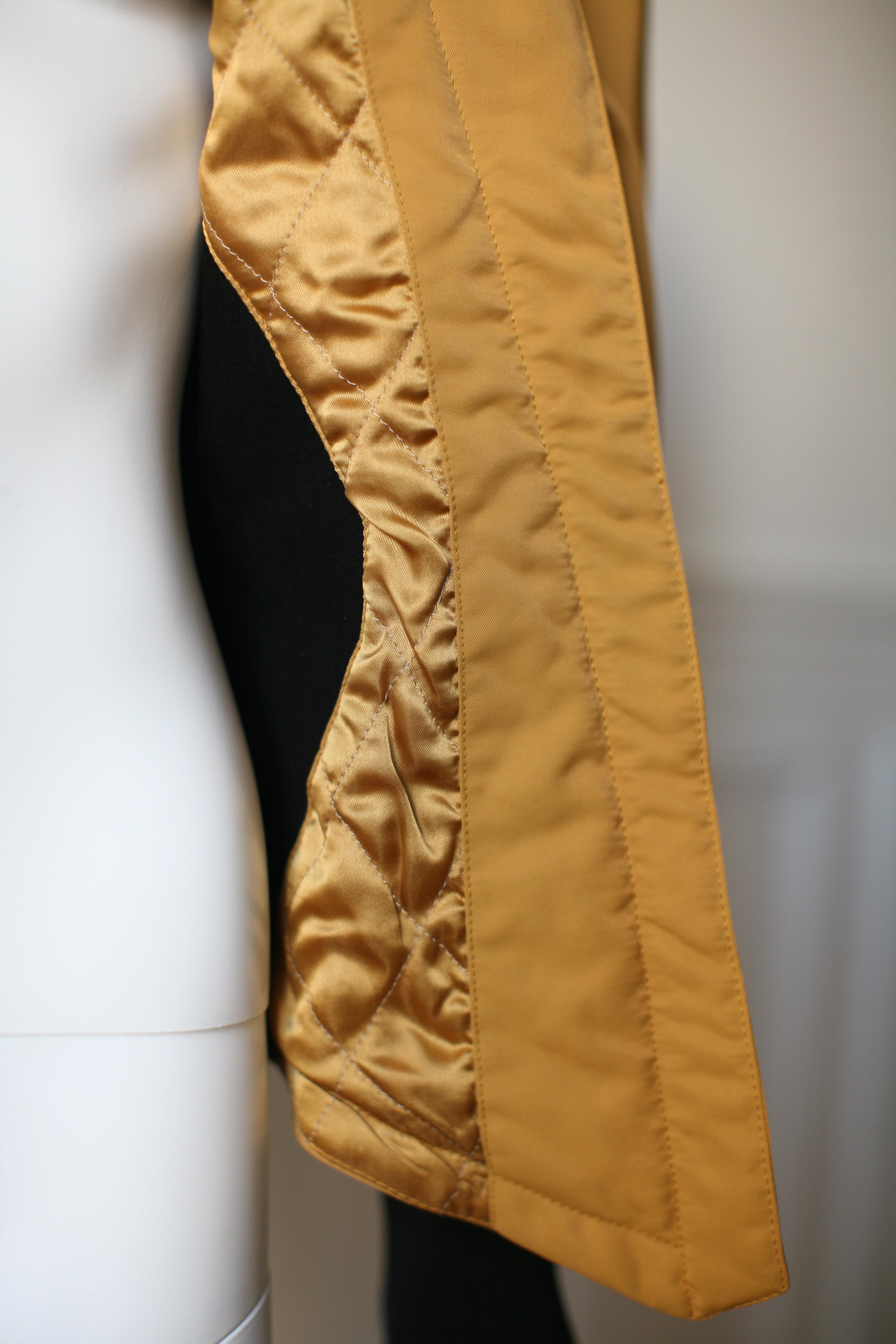 1980's Thierry Mugler Space Age Bold Shoulder Jacket S/M Kill Bill Spirit Yellow 7