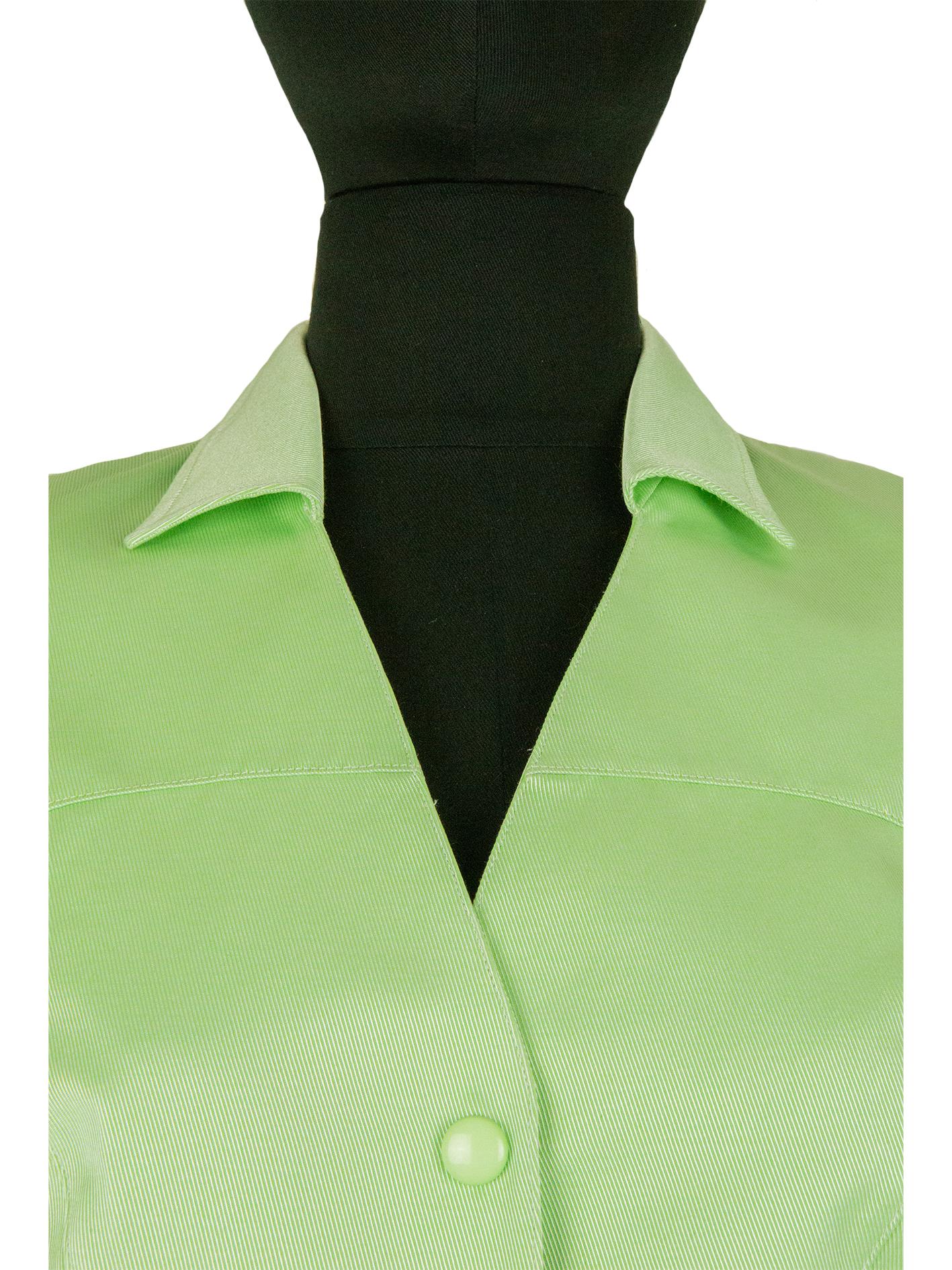 1990s Thierry Mugler Tea Green Jacket 1