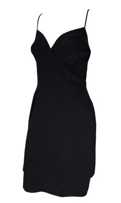1990s Thierry Mugler Tiered Bodycon Little Black Dress
