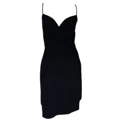 Vintage 1990s Thierry Mugler Tiered Bodycon Little Black Dress