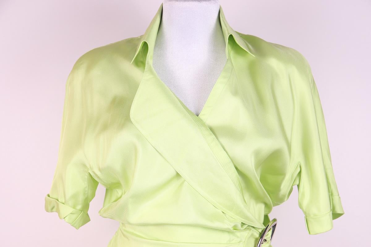 1990s Thierry Mugler vintage silk dress In Good Condition For Sale In Алматинский Почтамт, KZ