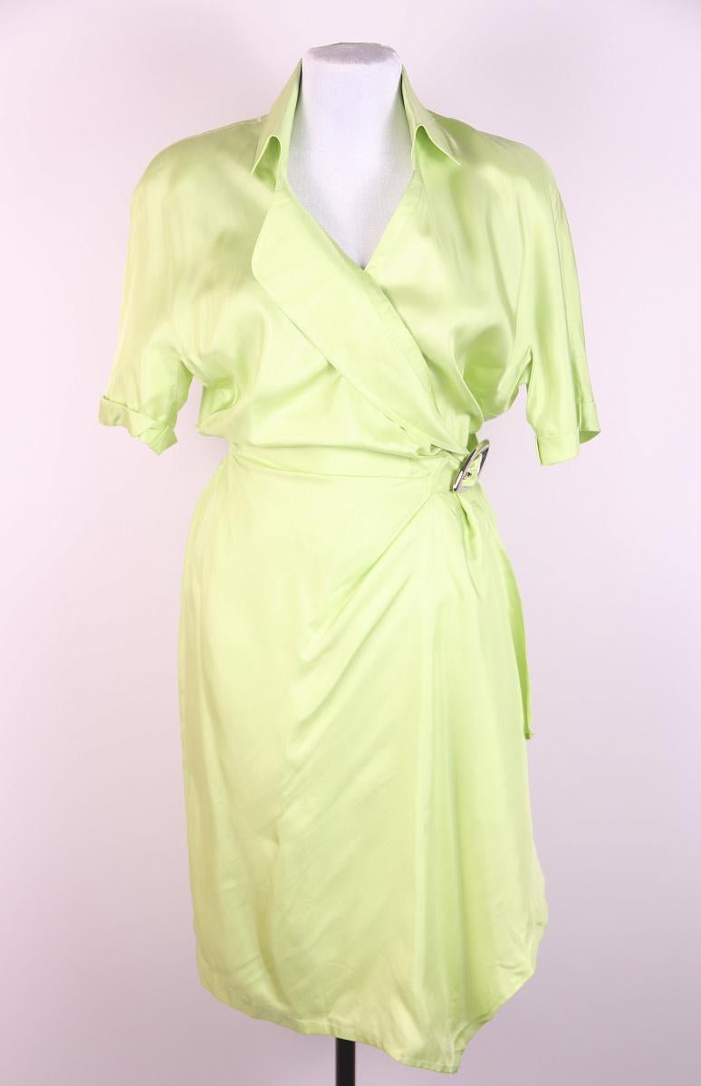 1990s Thierry Mugler vintage silk dress For Sale 1