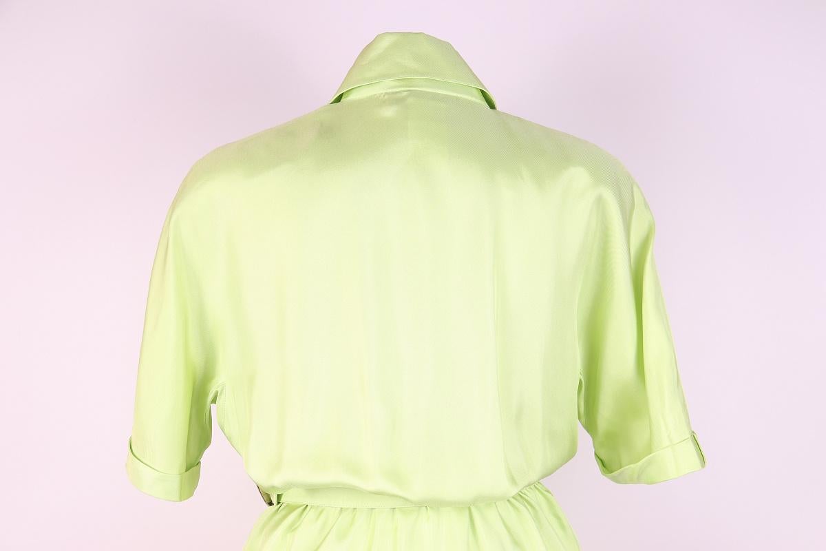 1990s Thierry Mugler vintage silk dress For Sale 2