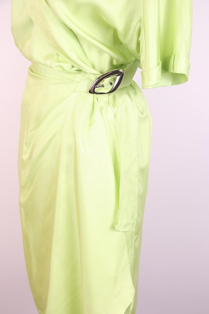 1990s Thierry Mugler vintage silk dress For Sale 4