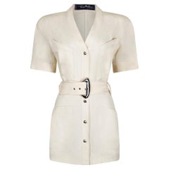 Thierry Mugler anni '90, giacca safari con cintura bianca