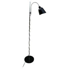 1990er Thomas O'Brien Vintage Moderne schwarze und verchromte Quastenlampe 