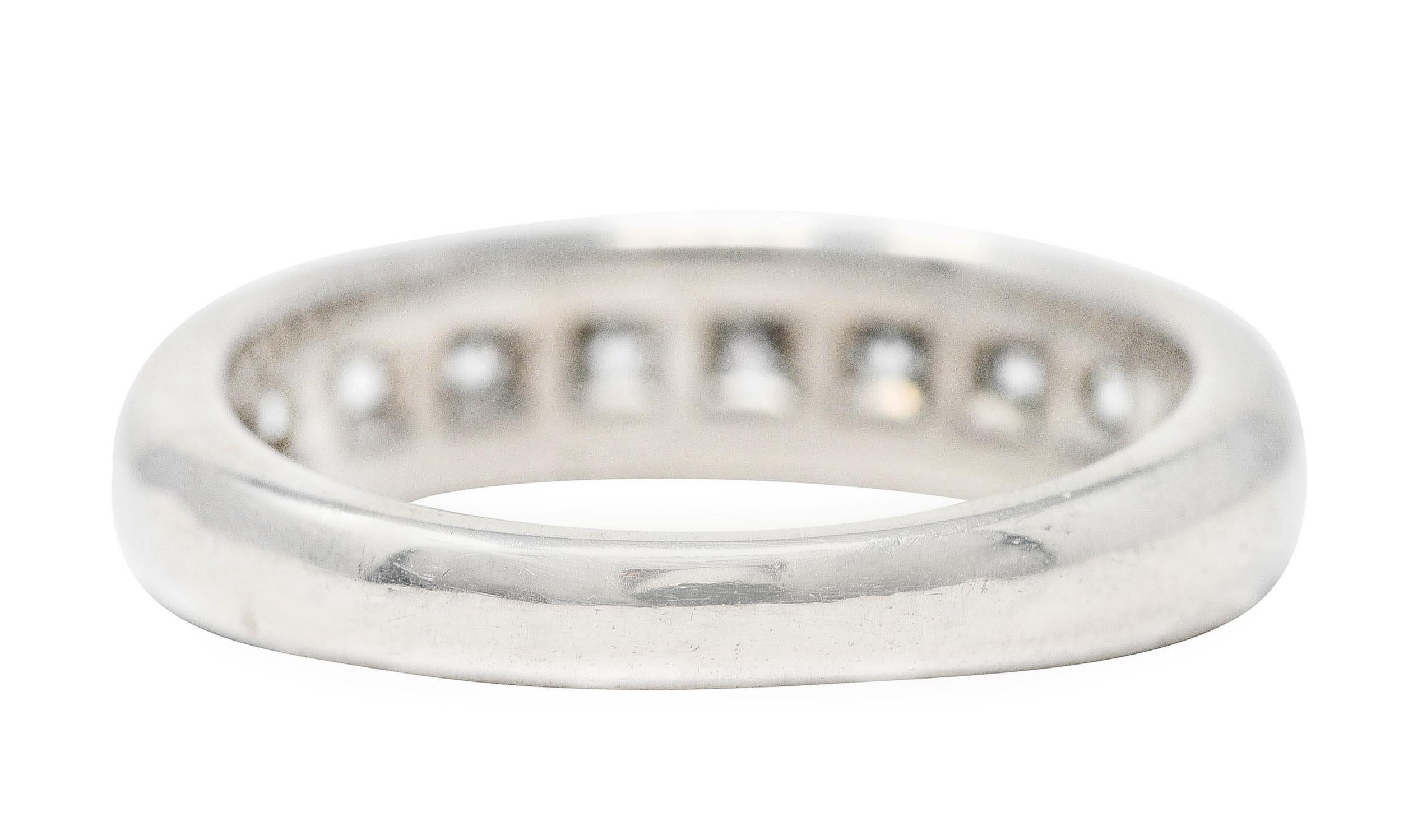 Contemporary 1990's Tiffany & Co. 1.10 Carats Diamond Platinum Lucida Channel Band Ring