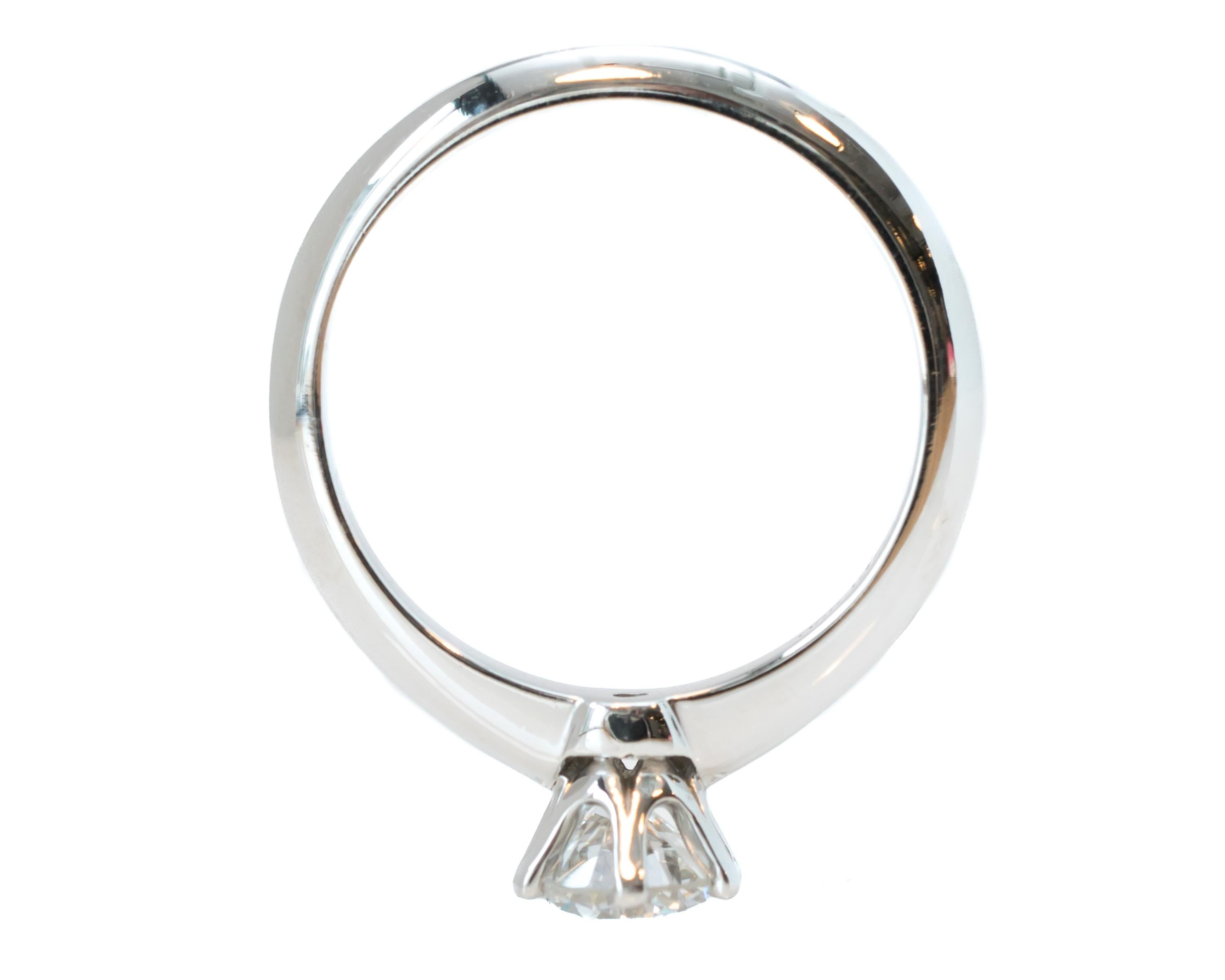 1990s Tiffany & Co Platinum Diamond Engagement Ring, 0.73 Carat, GIA Certified 1