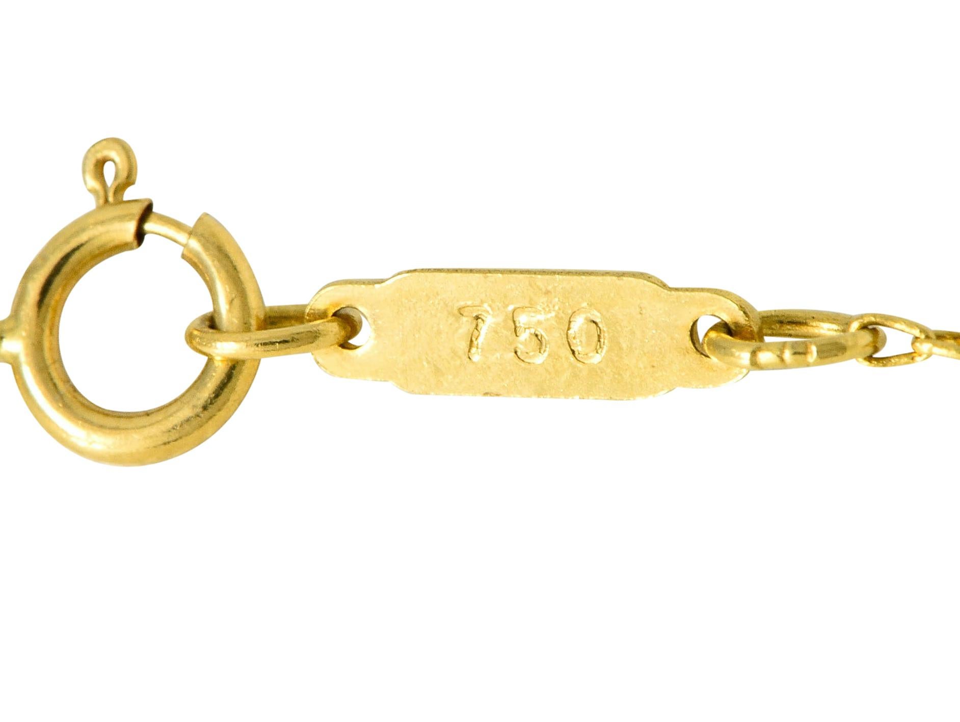 1990s Tiffany & Co. Vintage 18 Karat Gold Bow Pendant Necklace 3