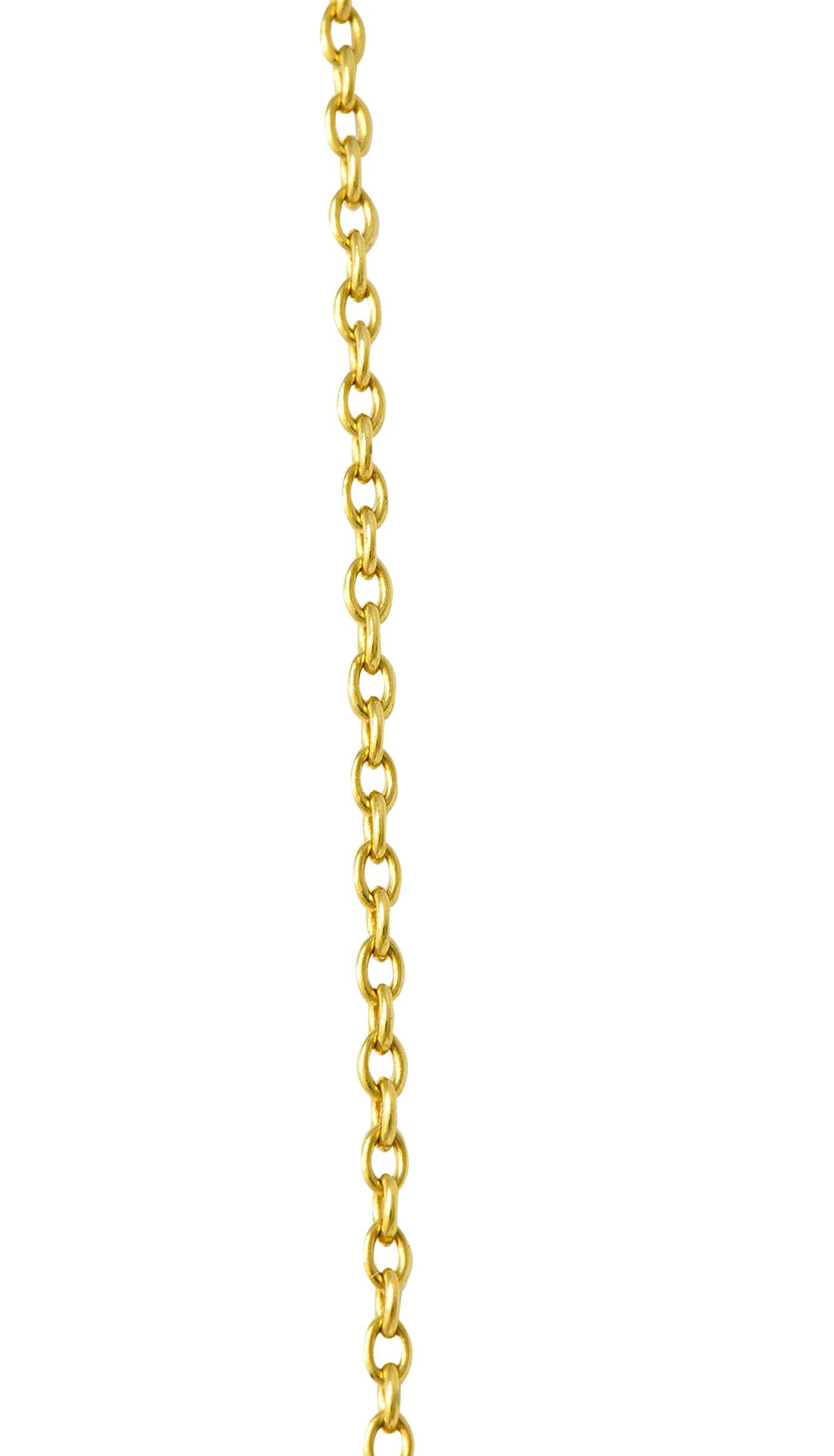 1990s Tiffany & Co. Vintage 18 Karat Gold Bow Pendant Necklace 1