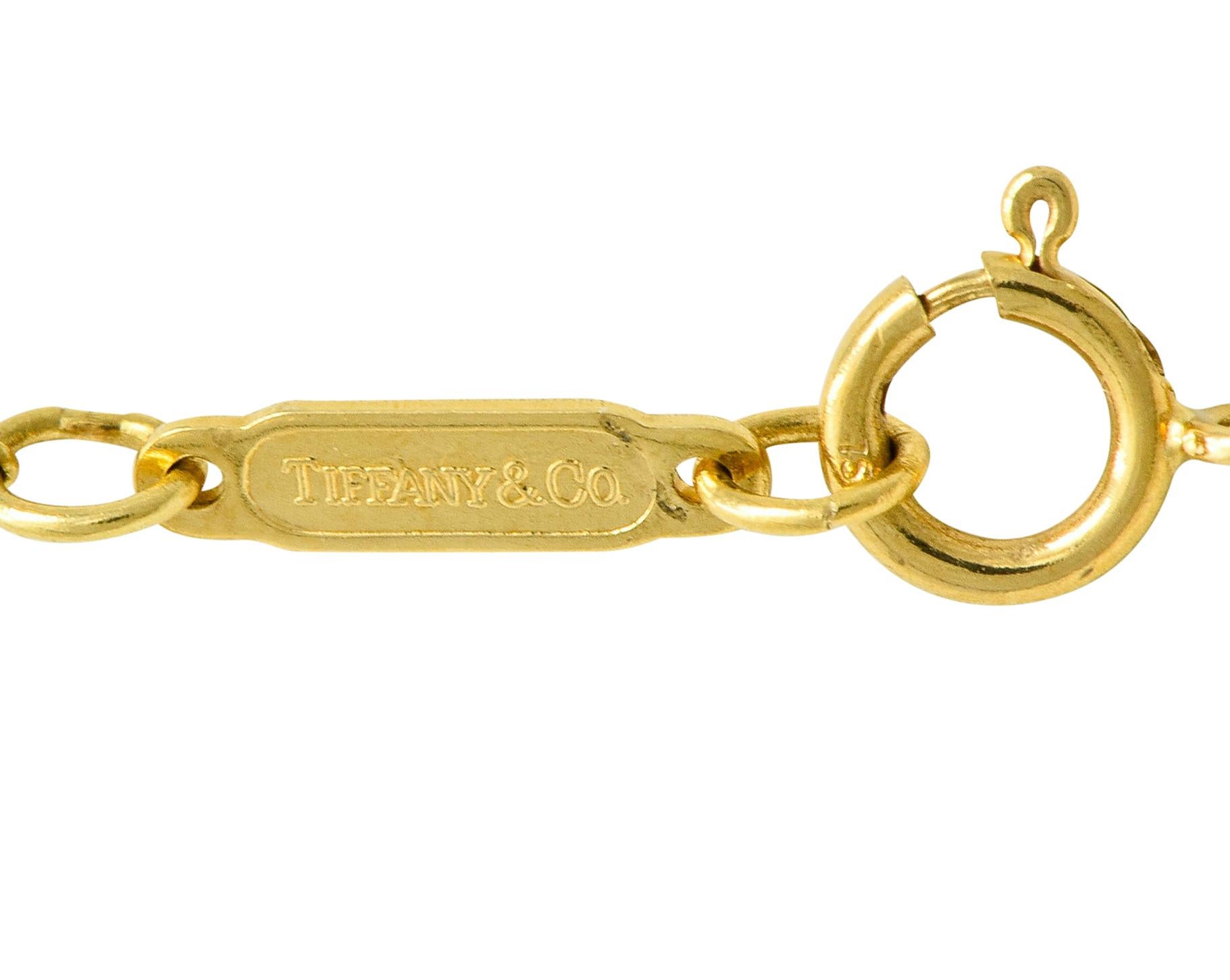 1990s Tiffany & Co. Vintage 18 Karat Gold Bow Pendant Necklace 2