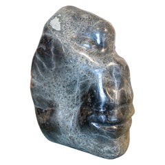 Escultura gorila de mármol serpentina Toby Govan, años 90