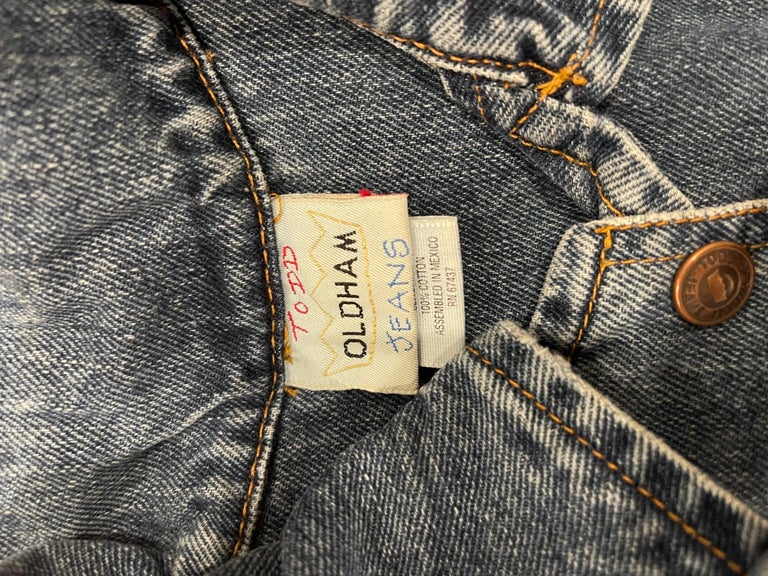 1990s Todd Oldham Size Large Blue Jean Denim Sleeveless Vintage 90s Mini Dress
