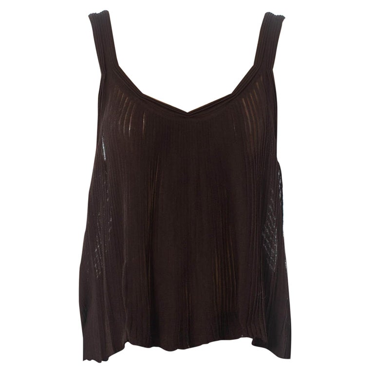 1990S TOM FORD FOR YVES SAINT LAURENT Chocolate Brown Knit Semi Sheer ...