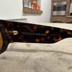 1990s Tortoiseshell Acetate Mask Sunglasses by Dolce & Gabbana