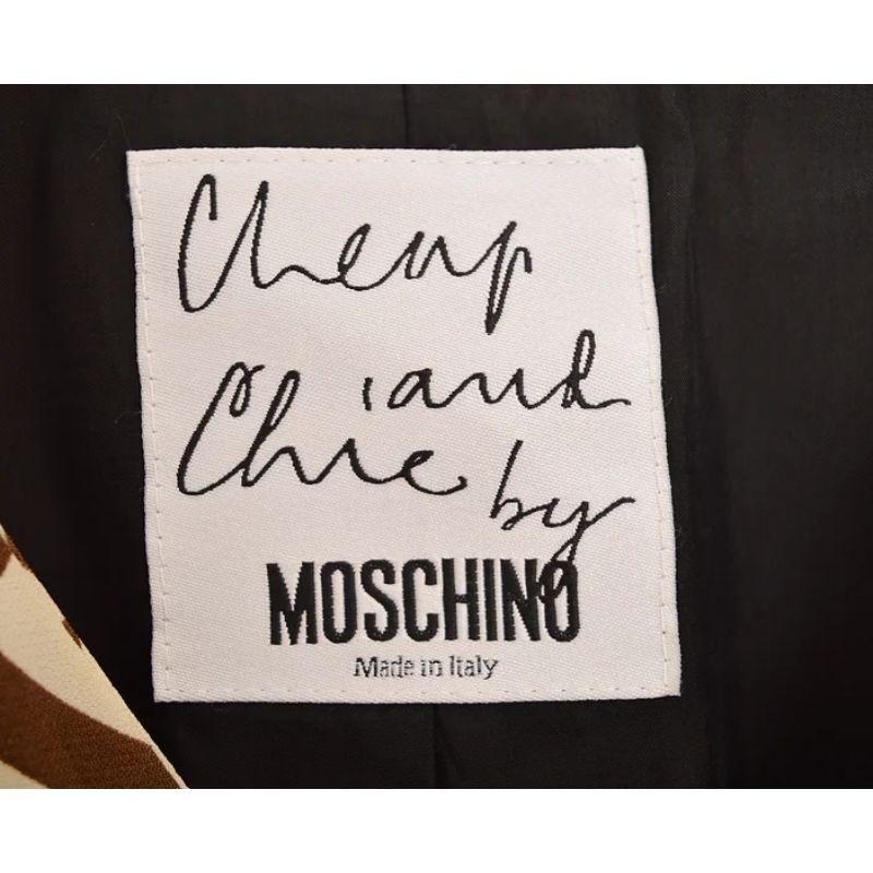 Beige 1990's Trompe l'oeil Moschino Linen Boucle Jacket For Sale
