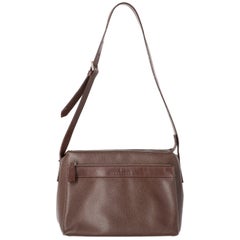 Vintage 1990s Trussardi Brown Laeather Shoulder Bag