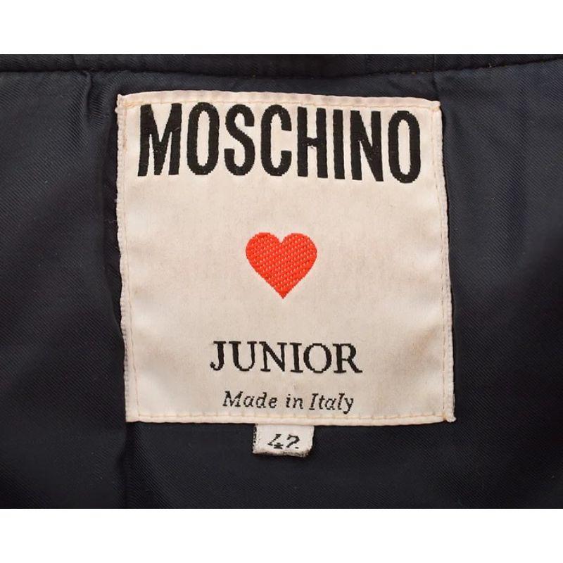 1990er UK Garage Rave Moschino „Reuse & Recycle“ Pufferjacke Mantel im Angebot 1