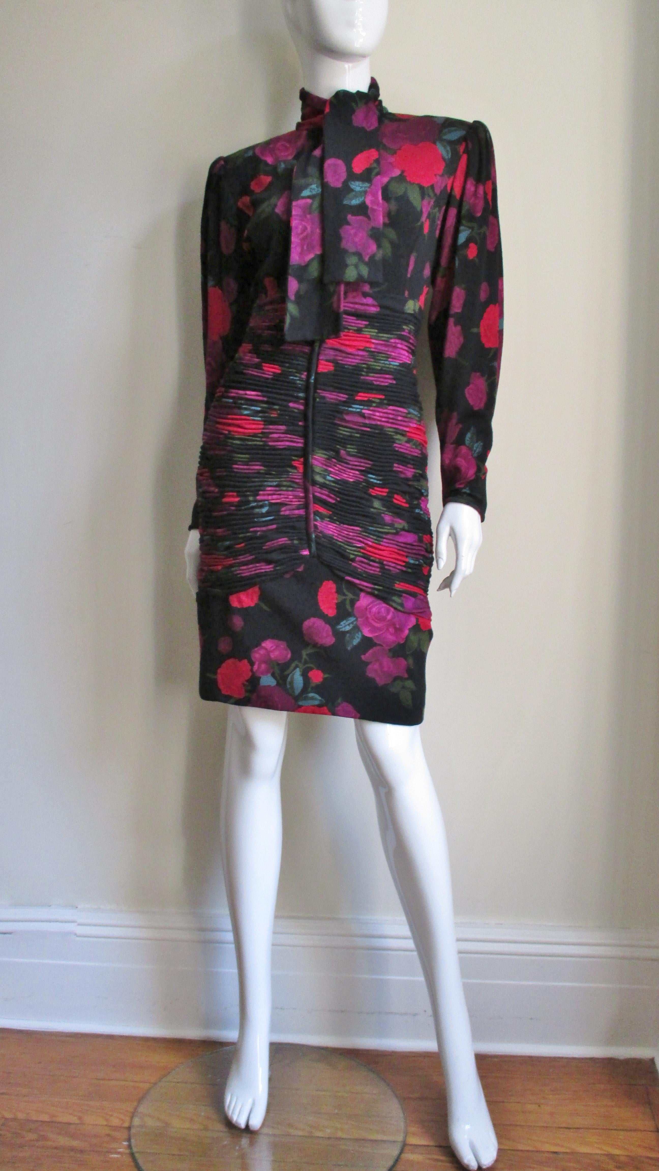 Emanuel Ungaro 1980s Dress with Ruching For Sale 5