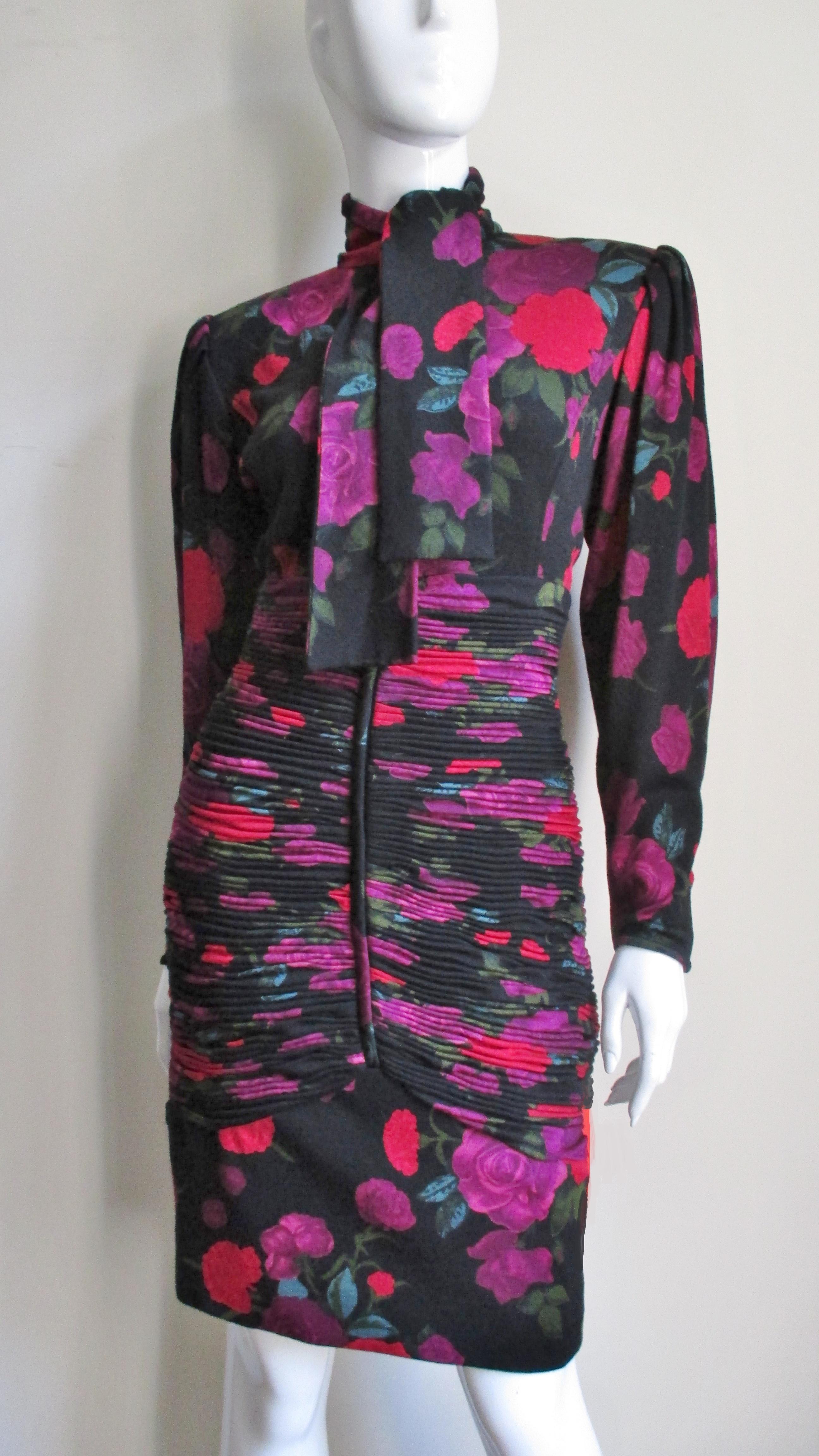 Emanuel Ungaro 1980s Dress with Ruching For Sale 4
