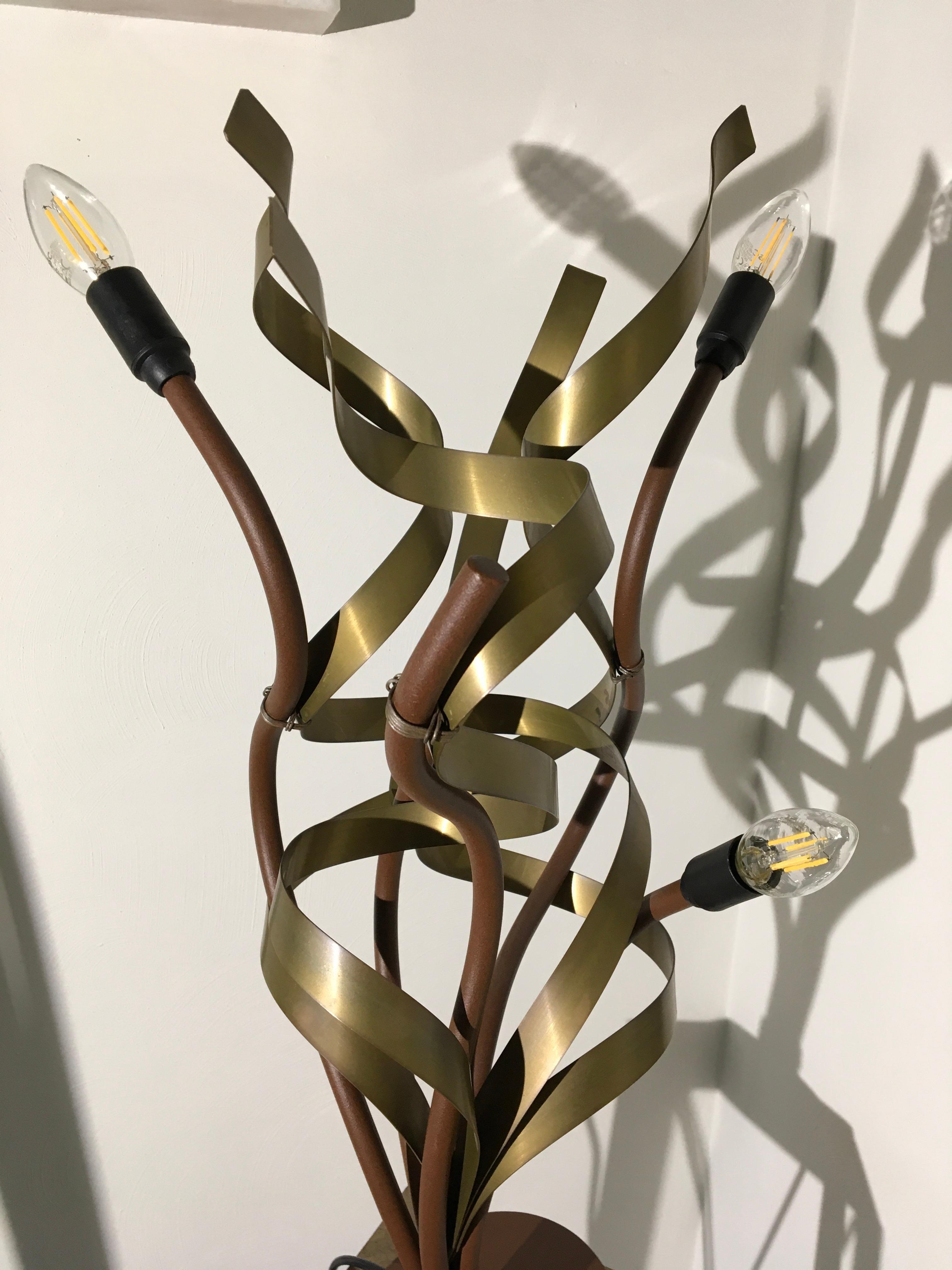 1990s Urban Metal Table Lamp Jacco Maris For Sale 8