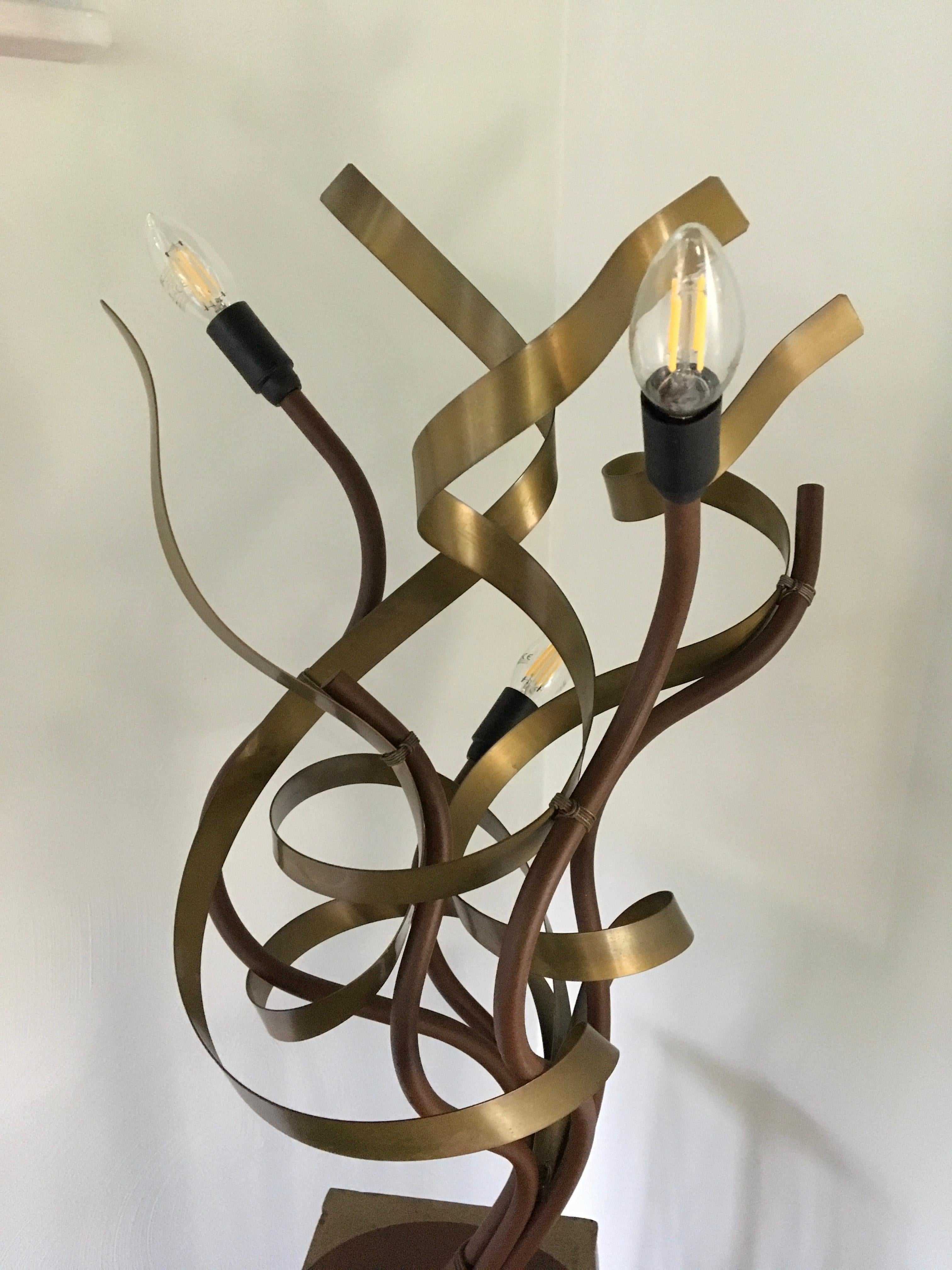 1990s Urban Metal Table Lamp Jacco Maris For Sale 11