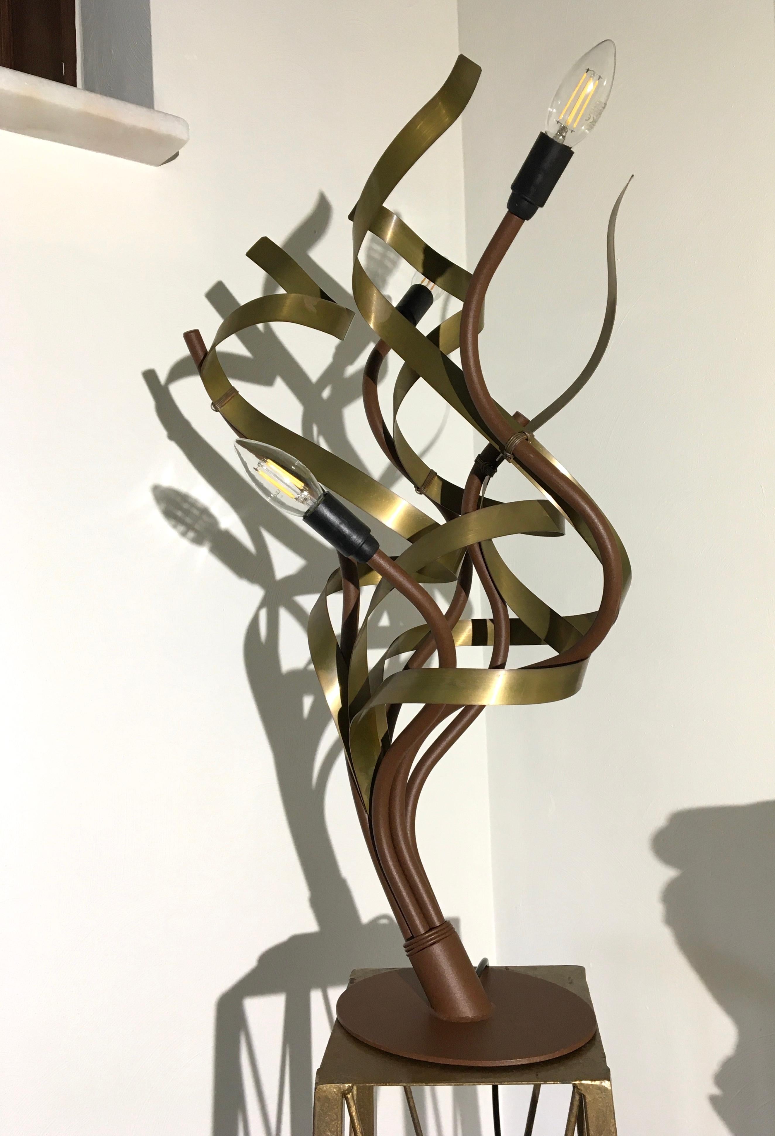 1990s Urban Metal Table Lamp Jacco Maris In Good Condition For Sale In Retie, BE