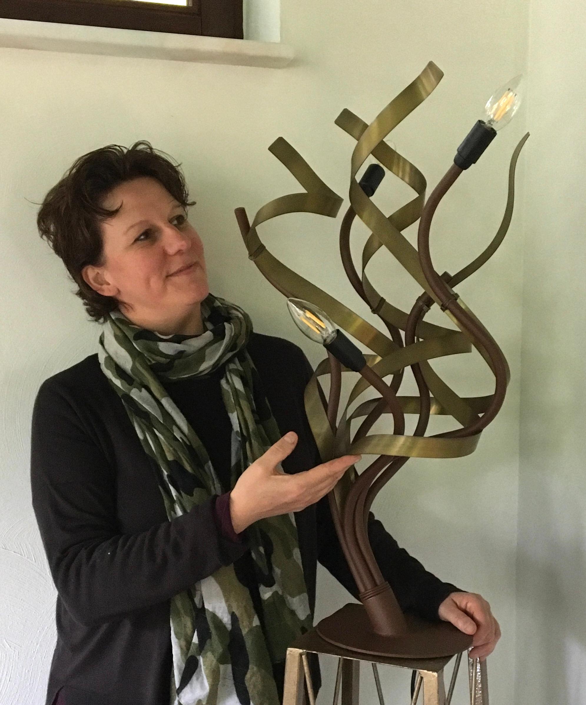 20th Century 1990s Urban Metal Table Lamp Jacco Maris For Sale