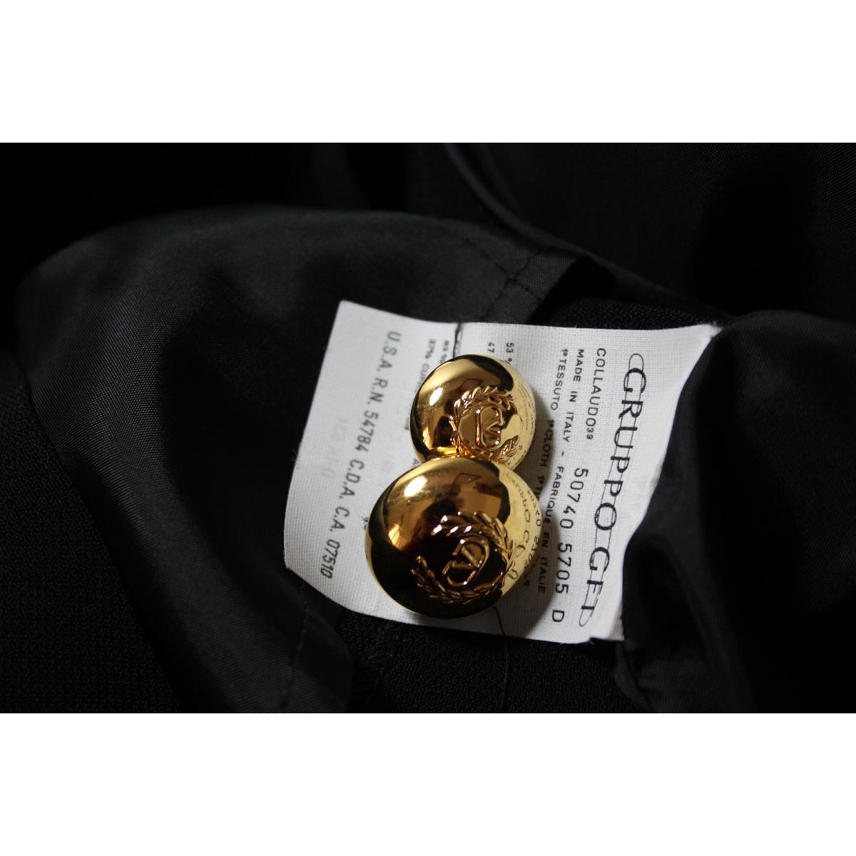 1990s Valentino Black Viscose Classic Formal Tailleur Suit Skirt 5