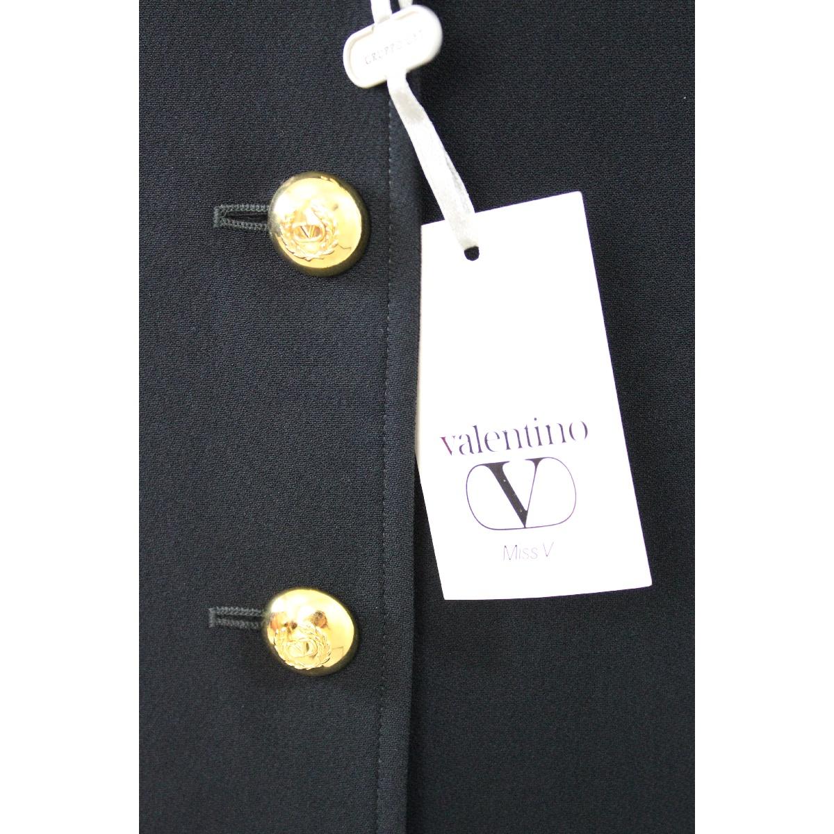 1990s Valentino Black Viscose Classic Formal Tailleur Suit Skirt In New Condition In Brindisi, Bt