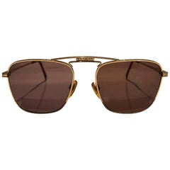 Années 1990  Lunettes de soleil aviateur Valentino par Oliver