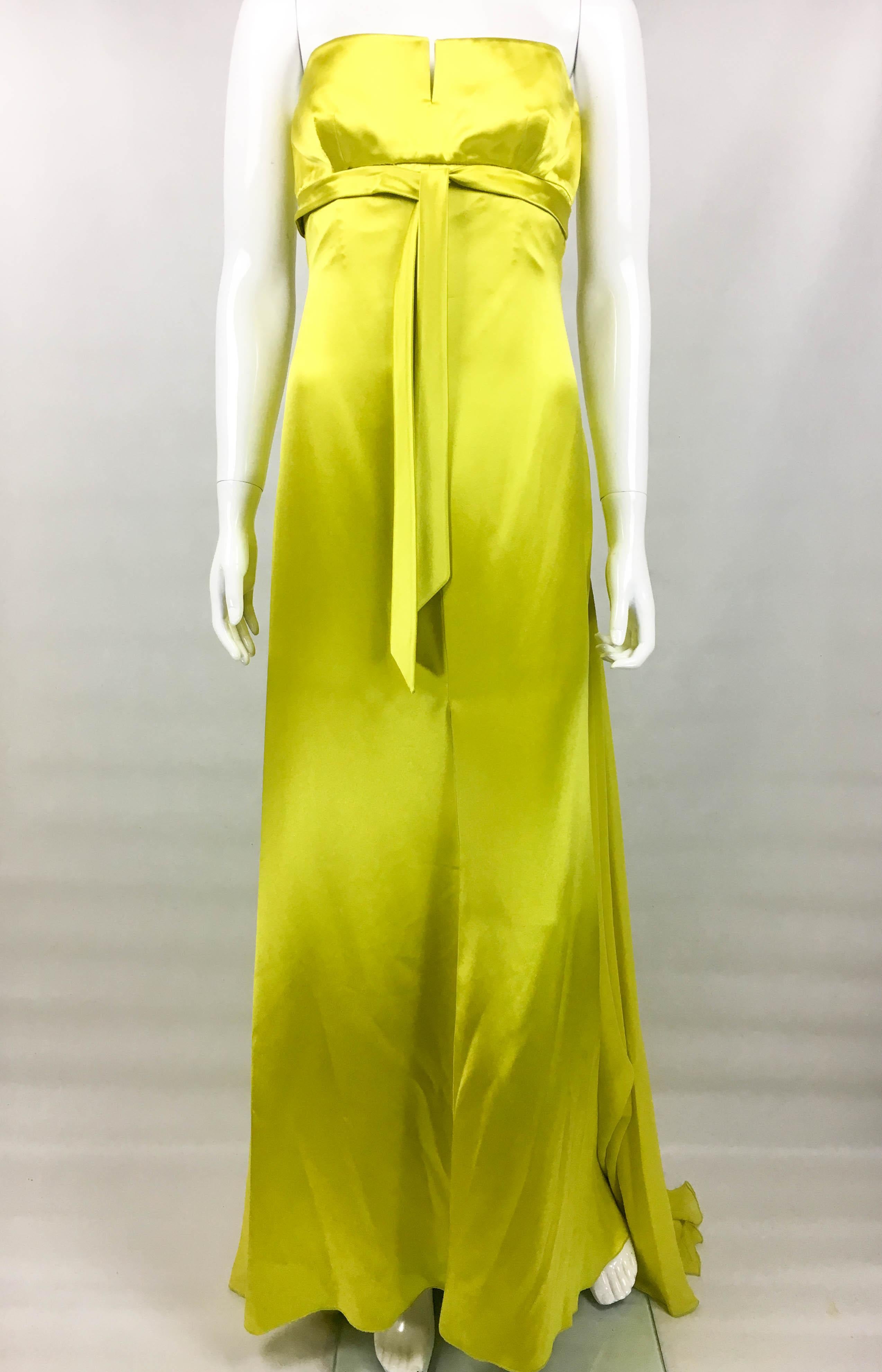 chartreuse gown