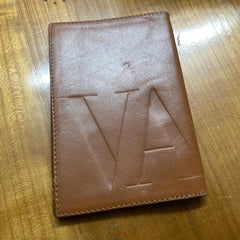 1990s Valentino Garavani Brown leather Document Holder