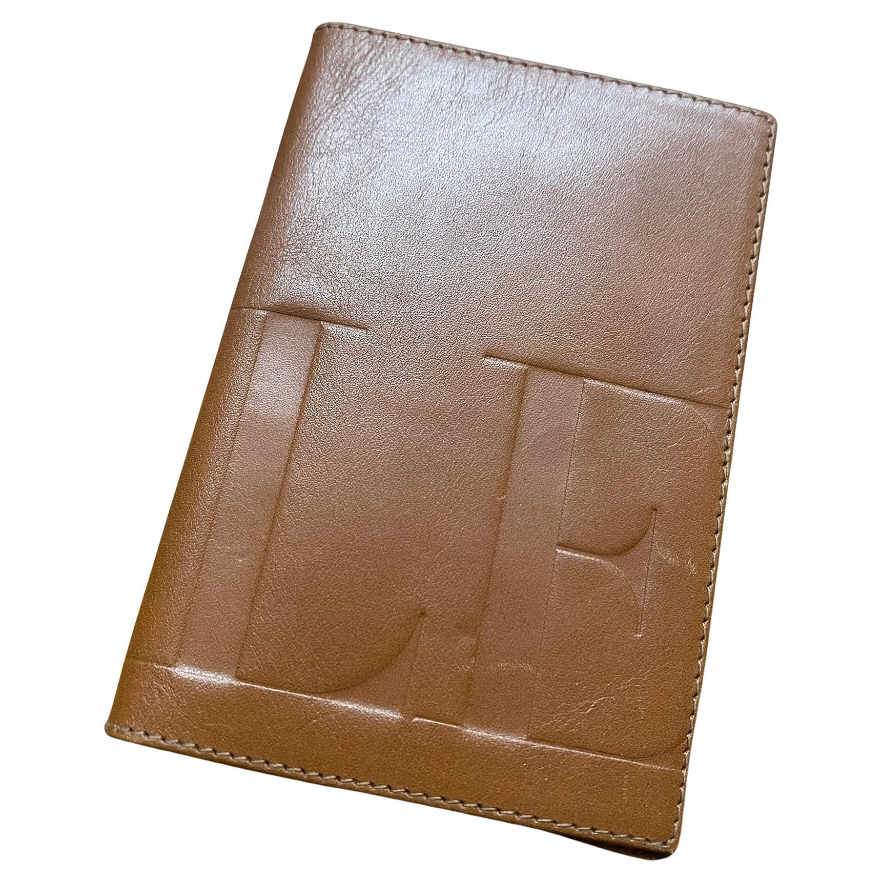 1990s Valentino Garavani Brown leather Document Holder