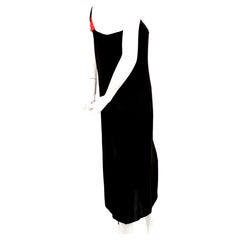 1990's VALENTINO Grecian silk dress with red pleated single shoulder