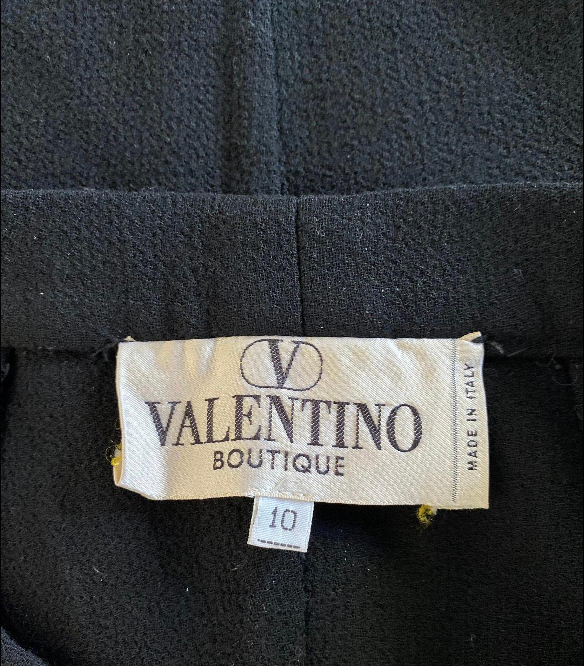 Women's or Men's 1990s Valentino Mod Style Black Skirt Set  For Sale