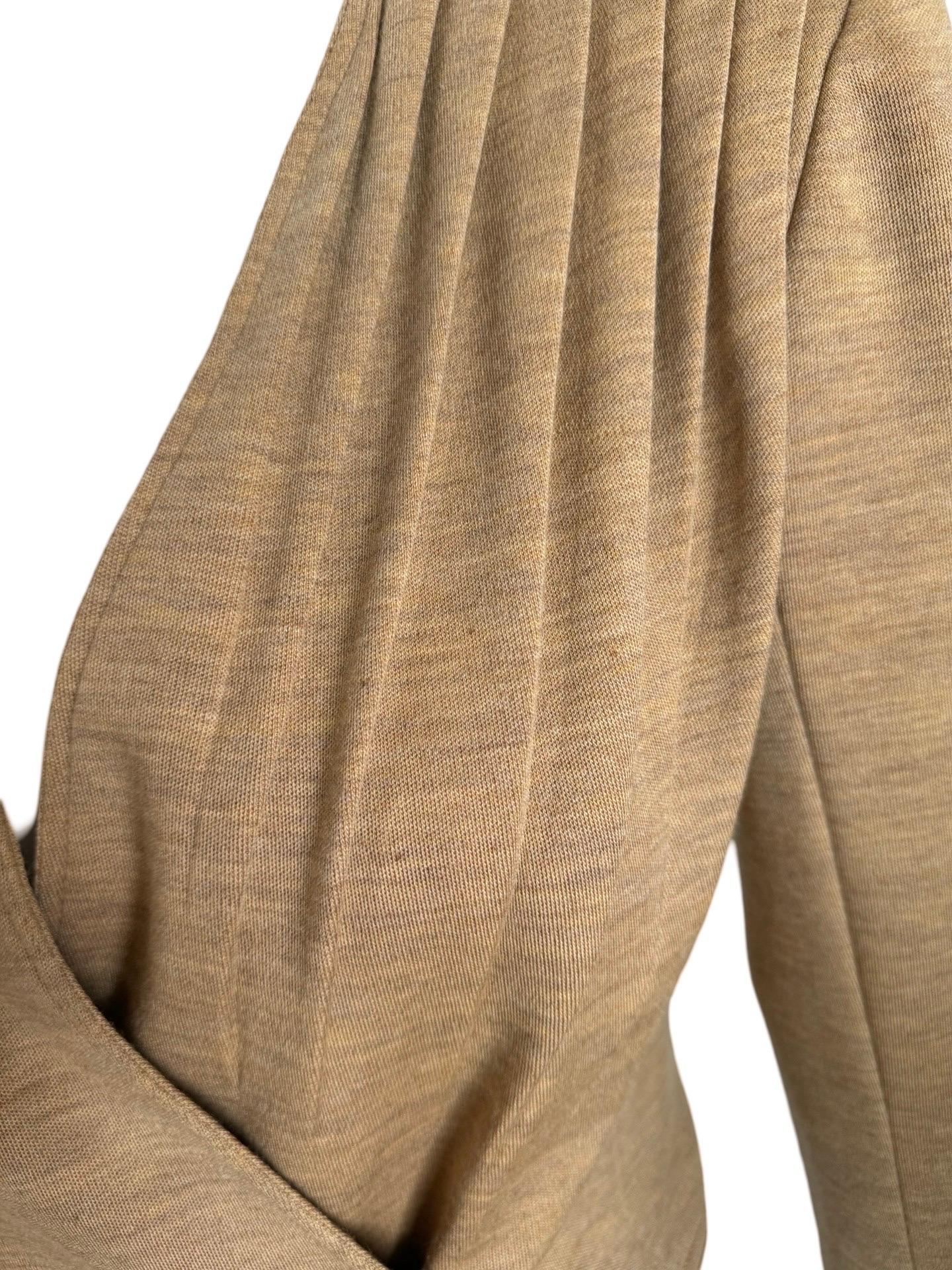 Brown 1990s Valentino Pleated Cropped Jacket
