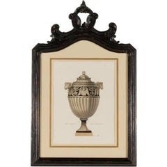 1990s “Vaso Antico nel Musco Clementino” Italian Hand-Etched Engraving, Framed