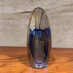 1990s Veiled Glass Art Panel Sculpture Edward Kachurik