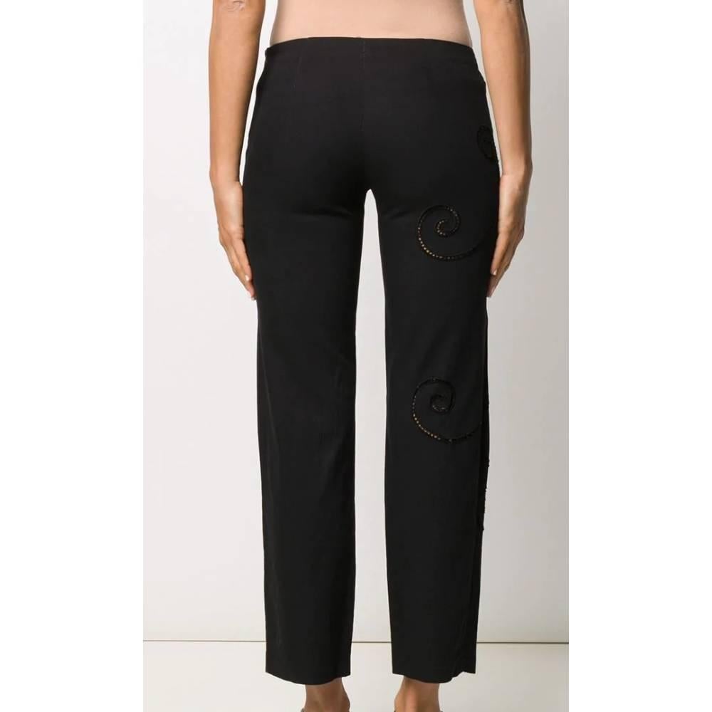 1990s Versace Black Trousers In Excellent Condition For Sale In Lugo (RA), IT