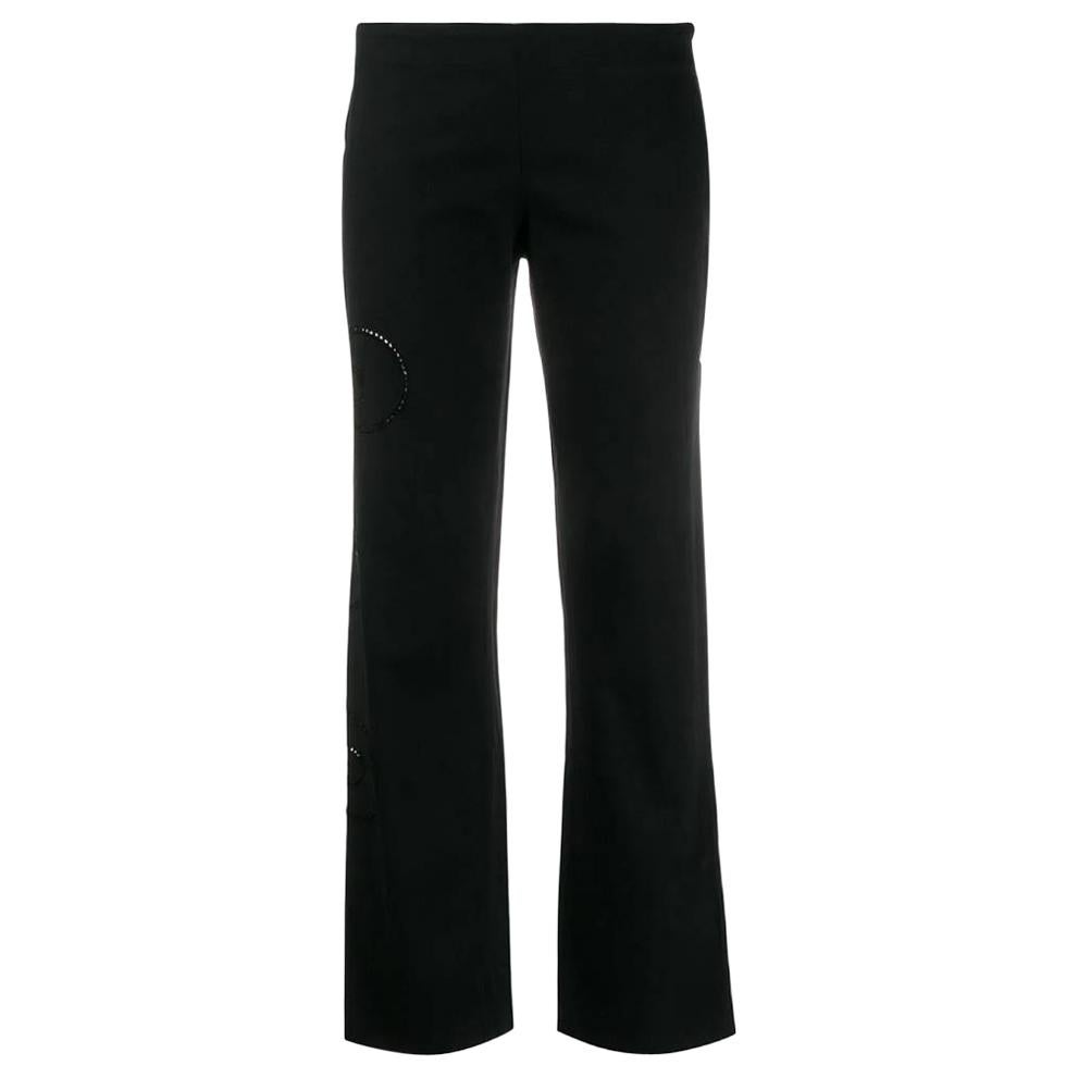 1990s Versace Black Trousers For Sale