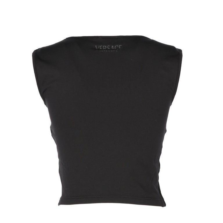 1990s Versace Intensive Black Top For Sale at 1stDibs