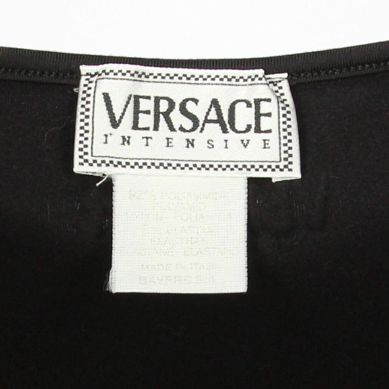 1990s Versace Intensive Black Top For Sale at 1stDibs